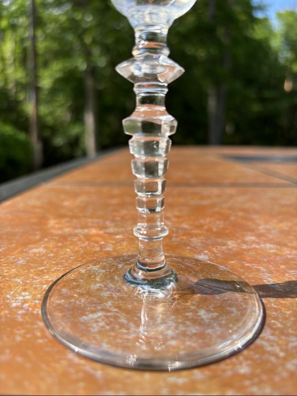 Rock Sharpe "Marshfield" Etched Crystal Water Glass/Water Goblet- Set of 3 - Picture 4 of 8